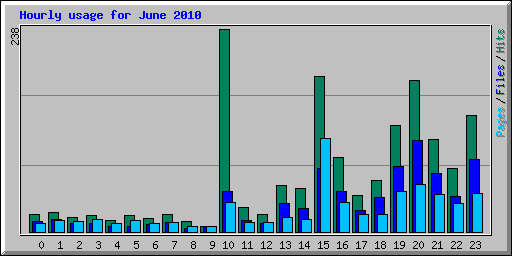Hourly usage for June 2010